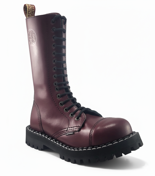 Topánky Steel 15 Dierkové Bordové 