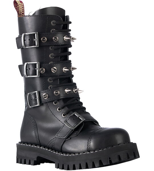 Topánky Steel 15 Dierkové Čierne 4 Pracky Zips Pyramid 