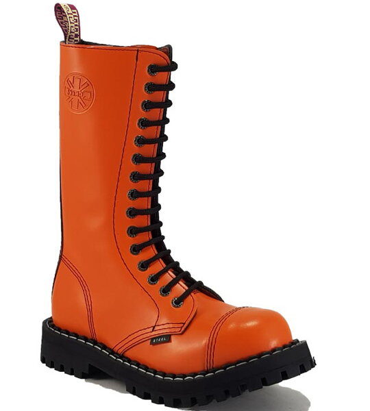 Topánky Steel 15 Dierkové Oranžové