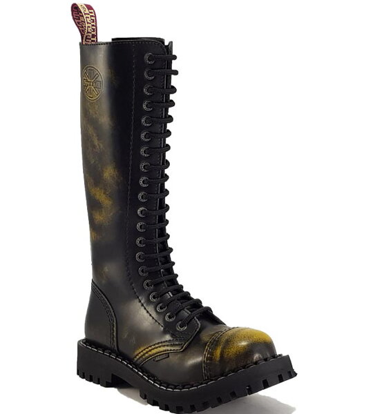 Topánky Steel 20 Dierkové Žlté Stierané