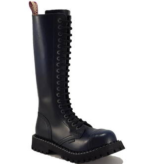 Topánky Steel 20 Dierkové Modré Stierané