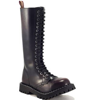 Topánky Steel 20 Dierkové Bordové Stierané