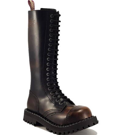 Topánky Steel 20 Dierkové Oranžové Stierané